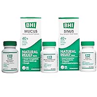 BHI Flu + Cold/Flu Symptom Relief Natural, Safe Homeopathic Relief - 100ct, BHI Mucus, Natural Chest Congestion Relief and Mucus Build-up -100ct and BHI Sinus Congestion Relief 100ct Bundle