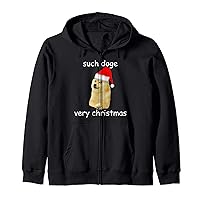 Santa Doge Meme Shiba Inu | Such Doge Very Christmas Shirt Zip Hoodie