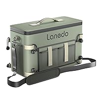 34/28-Can Lanedo Soft-Sided Cooler-Collapsible, Waterproof,Use as a Beach Cooler, Soft Ice Bag, Ice Chest, or Travel Cooler for Food Shopping, Camping, Kayaking, Fishing, and Multi-Person Lunch Bag.