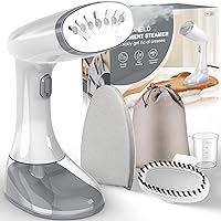 Steamer for Clothes, 1350W Handheld Clothes Steamer with Ironing Gloves, 3 Modes Steam Garment & Fabric Wrinkle Remover with 15S Fast Heat-up, 380ml Water Tank, Fabric Brush, Steamer Iron for Home