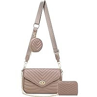JEEHAN Quilted Crossbody Bags for women Designer Shoulder Handbags Small Purse
