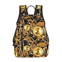Clock Gear Print Simple And Lightweight Leisure Backpack, Men'S And Women'S Fashionable Travel Backpack