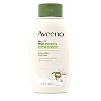 Aveeno Daily Moisturizing Yogurt Body Wash for Dry Skin with Soothing Oat & Vanilla Scent, Gentle Body Cleanser, 12 fl. oz (Pack of 2)
