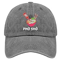 Pho Sho Hot Funny Vietnamese Noodle hat for Women Vintage Cotton Washed Baseball Caps Adjustable Dad