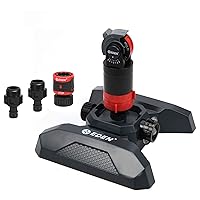 94124 Multi Pattern Turbo Gear Drive Sprinkler Plus Misting System, with Quick Connect Set, 360 Degree Coverage