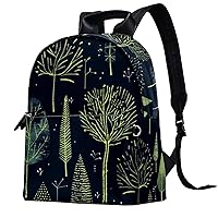 Travel Backpack,Work Backpack,Back Pack,Forest Tree Green Lines,Backpack