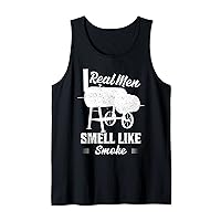 Real Men Smell Like Smoke Grilling BBQ Smoker Tank Top