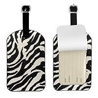 Zebra Animal Luggage Tag Hang Tag, 1 Piece Luggage Tag, Leather Luggage Tag, for Suitcase and Travel Bag