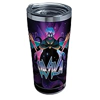 Tervis Stainless Steel Triple Walled Disney Villains Insulated Tumbler Cup Keeps Drinks Cold & Hot, 20oz, Ursula, 1 Count (Pack of 1)