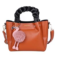 Angel Moon Women's Handbag, PU Leather, Two-Tone Charm, Girly