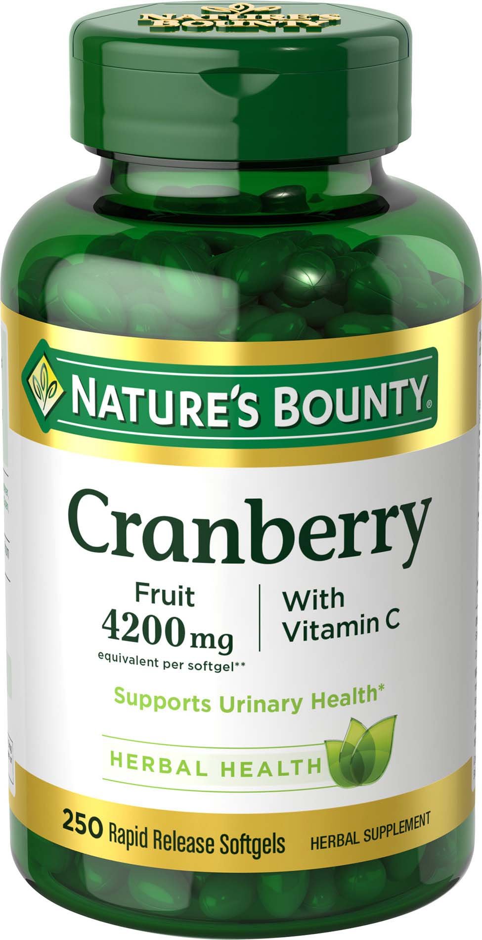 Nature's Bounty Triple Strength Cranberry w/Vitamin C Softgel - 250ct, 0.18 Bottle