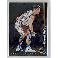 1998-99 Topps Finest #181 Brent Price Rockets Auto Signed Card - Autographed Basketball Cards