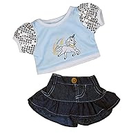 Unicorn Glitter Outfit Teddy Bear Clothes Outfit Fits Most 14