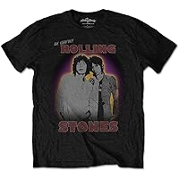 Rolling Stones Men's Mick & Keith T-Shirt Medium Black