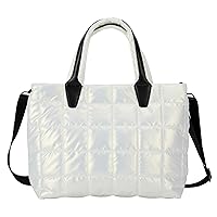 GLOD JORLEE Stylish Puffer Tote Bag for Women-Soft and Waterproof Tote Handbag for Daily Leisure,Shopping,Travel
