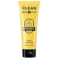 Bee Bald CLEAN - Daily Cleanser for Face and Head - Premium Facial Cleanser for Men and Women Too - Daily Face Wash Refreshes and Thoroughly Cleans - 4 fl Oz
