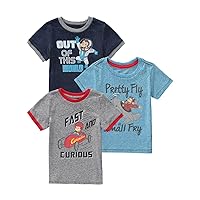 Curious George T Assorted Three Pack-Baby and Toddler Boys Shirts Prints