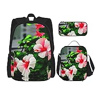 Print 138PCS Backpack Set,Large Bag with Lunch Box and Pencil Case,Convenient,backpack lunch box