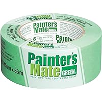 Painter's Mate Green Brand CP 150/8-Day Painter's Tape, Multi-Surface, 48mm x 55m, Green, 1 Roll (103365)