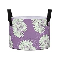 Mint Flowers Purple Grow Bags 7 Gallon Fabric Pots with Handles Heavy Duty Pots for Plants Thickened Nonwoven Aeration Plant Grow Bag for Tomato Vagetables Fruits Flowers Garden