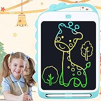 Lcd Writing Tablet Doodle Board for Kids Toddlers Reusable Colorful Drawing 10 inch with Dinosaur Shape Educational and Learning Gift 3-10 Year Boys Girls(Green) Moreyoung-814-01