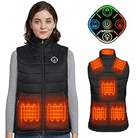 Womens Heated Vest, 4 in 1 Smart Controller, Lights-out Design, Lightweight Heating Vest (Battery Pack Not Included)