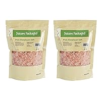 Pink Himalayan Salt (16oz) - Direct from The Himalayan Mountains - Pure Coarse Grain Organic Salt for Body Scrubs, Adding to Baths, and Foot Soaking 2 Pack