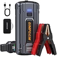 Jump Starter, 2000A Car Battery Jump Starter for Up to 8.0L Gas or 6.5L Diesel Engines, 12V Portable Car Jump Starter Battery Pack, Jump Box with 400 Lumens LED Light/Dual USB Output