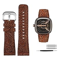 For Seven Friday Q2/03/M2/M021/T2 Genuine Leather Watchband Vintage styleDiesel watch Men cowhide strap 28m Bracelet accessories