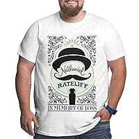 Boy's T Shirt Nathaniel Rateliff in Memory of Loss Big Size Short Sleeve Tops Fashion Large Size Tee White