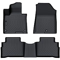 All Weather Floor Mats Fit for Kia Sportage 2023 2024 Not Hybrid TPE Rubber Liners Set Sportage 2023 Accessories All Season Guard Odorless Anti-Slip Floor Mats for 1st & 2nd Row