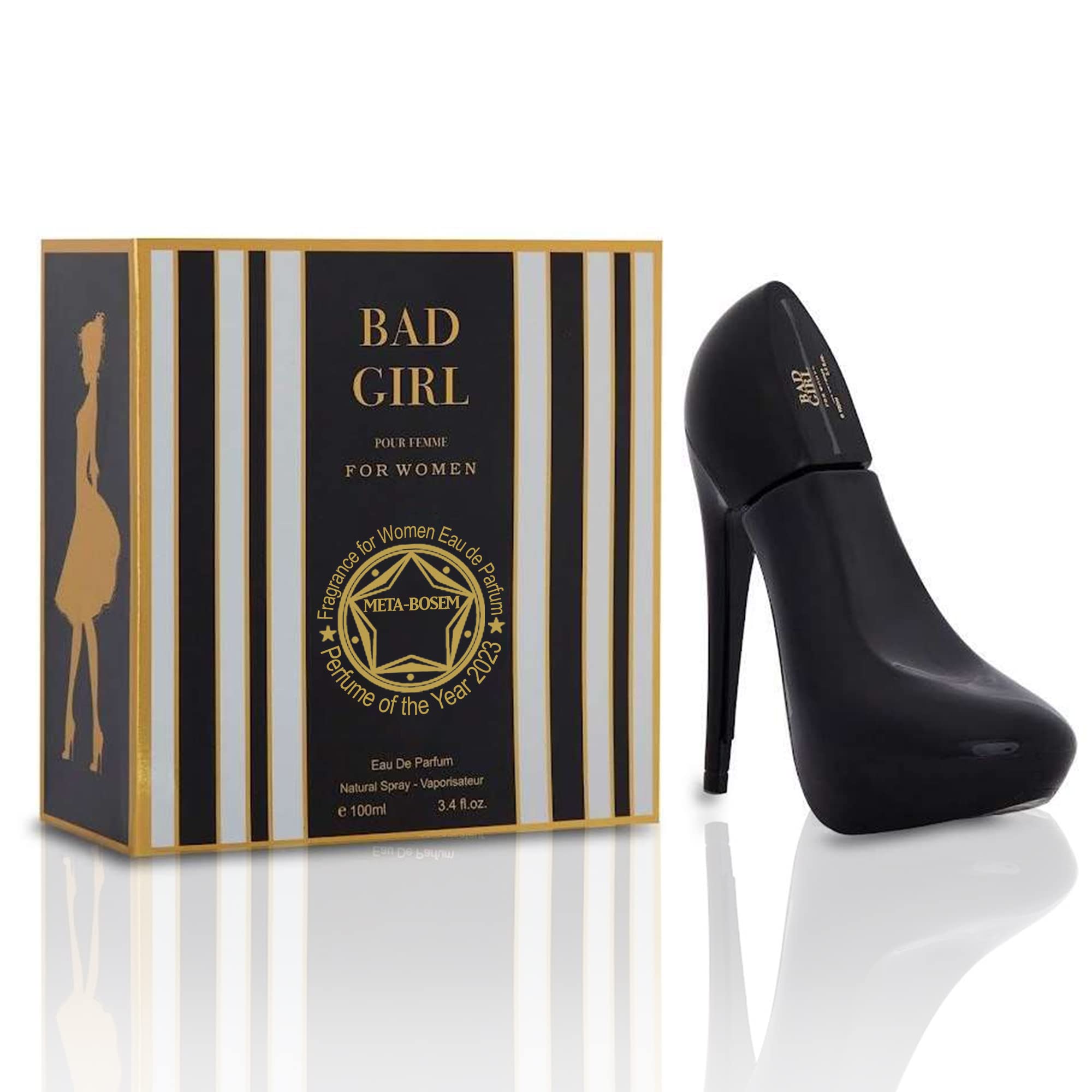META-BOSEM 5-Pc Set Perfume Collection for Women Girl's High Heel Shoe Shaped Fancy Bottle Fragrance, Eau de Parfum Natural Spray - Fresh Feminine Scent (Pack of 5) Each 3.4 Fl Oz, Total 17.0 Fl Oz