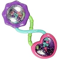 Bright Starts Rattle and Shake Barbell Toy - Pretty in Pink, Ages 3 Months +