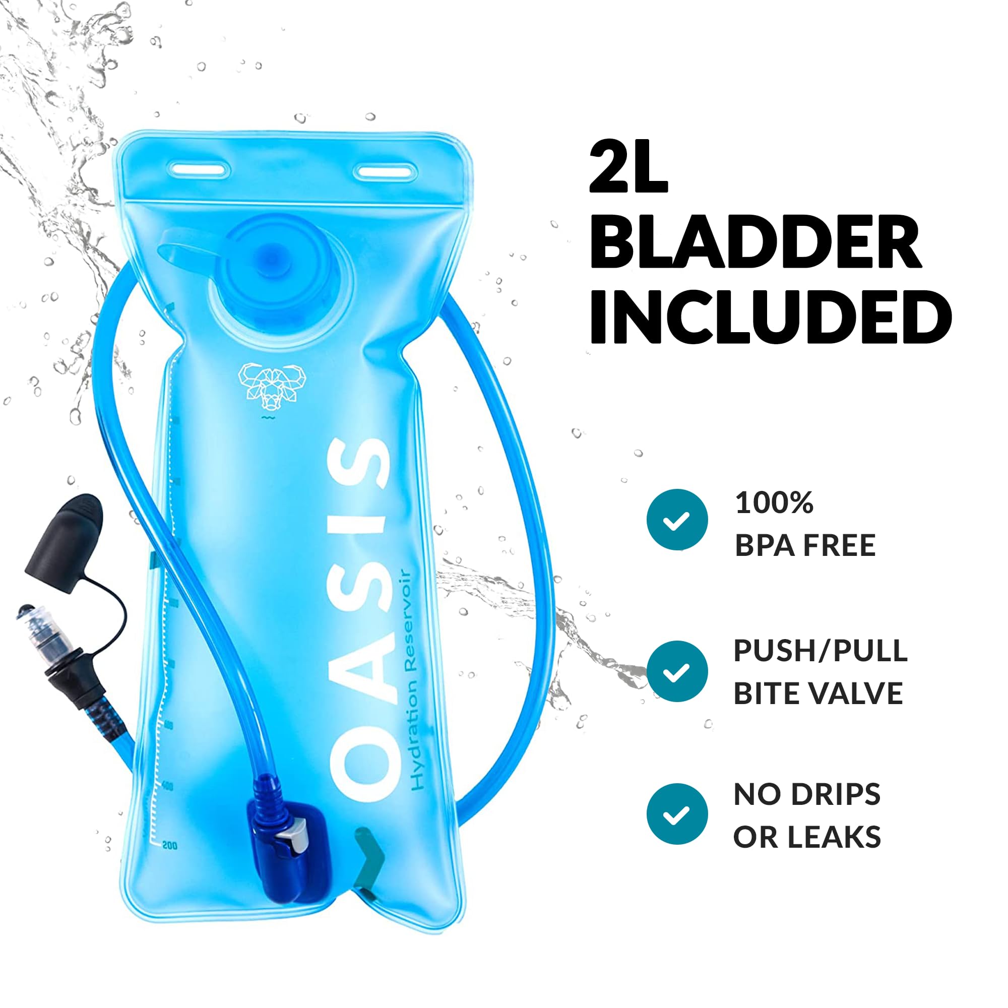 Water Bladder Backpack Bladder 2L Packs for Biking Camping Outdoor - Phụ  kiện thể thao, dã ngoại