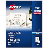 Avery Printable Note Cards with Envelopes, 4.25