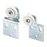 Prime-Line N 7533 Sliding Closet Door Roller Kit, 3/4 In. Wheel Diameter, Convex (Round) Edge Plastic, Stamped Steel Construction, Includes 3/8 and 1/2 In. Offset Pairs (2 Pack)