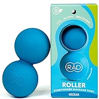 RAD Roller Original/Myofascial Release Tool/Eco Friendly Silicone/Medium Density/Self Massage Mobility and Recovery Peanut Ball