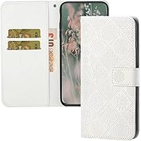 Case for Galaxy A15 5G Wallet Case Embossed Flower PU Leather with Credit Card Slots Kickstand Magnetic Folio Flip Protective Shockproof Case for Galaxy A15 5G White XCH