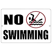 No Swimming Metal Tin Sign Business Retail Store Home Large Pool Hotel Motel