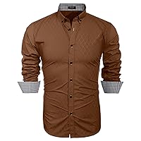 COOFANDY Men's Business Dress Shirt Long Sleeve Casual Slim Fit Button Down Shirt