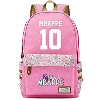 Mbappe Large Capacity Knapsack Durable Bookbag Wear-Resistant Graphic Rucksack for Teens