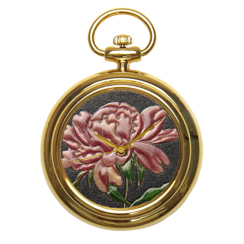 浄雅 Urushi Maki-e Pocket Watch Joga Jakuchu’s A Peony