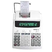 Victor 1226 Thermal Printing Calculator, 12-Digit Display, 8.0 LPS Printing Speed, Off-White