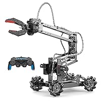 Robot Arm Building Toys, Flexible Remote Control Robotic Arm with 360° Gripper and Wheels, STEM Educational Birthday Gifts Ideas for Kids Adults, 103Pcs Robot Arm Kit (with Gift)