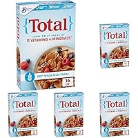 Total Breakfast Cereal, 100% Daily Value of 11 Vitamins & Minerals, Whole Grain Cereal, 16 oz (Pack of 5)