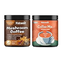 Mushroom Coffee (57 Servings) & Rhodiola Ginseng Coffee (40 Servings), Coffee with Rhodiola Rosea Supplement, Reishi, Lion's Mane, Ginseng for Mood, Energy