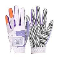 GH Women's Leather Sports Golf Gloves One Pair - Plain Both Hands