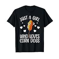 Cool Corn Dog For Women Girls Kids Hot Dog Corndog Foodie T-Shirt