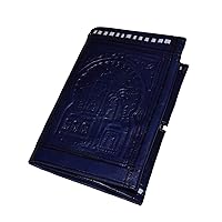 Treasures Of Morocco Handmade Moroccan By-fold Leather Wallet Large Vintage Exquisite Handy Navy