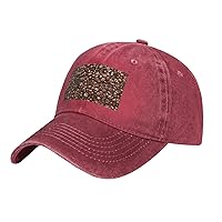 Funny Roasted Coffee Beans Print Outdoor Baseball Cap Unisex Fashion Dad Hat, for Father's Day,Easter